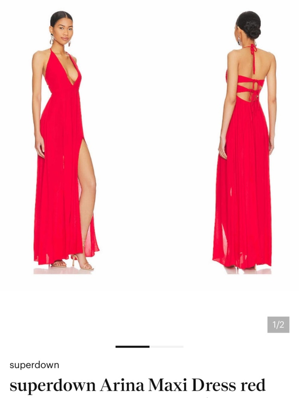superdown Arina Halter Maxi Dress - Red